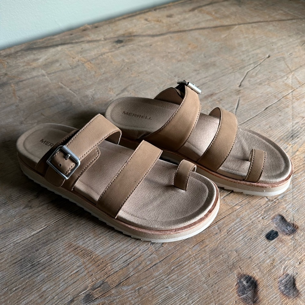 Merrell Tan Sandals with Buckle - 7